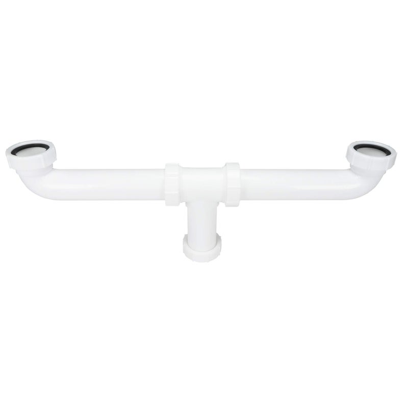 Danco 50974 1-1/2-by-16" Center Outlet Continuous Waste, Slip-Joint, PVC, White - Image 1